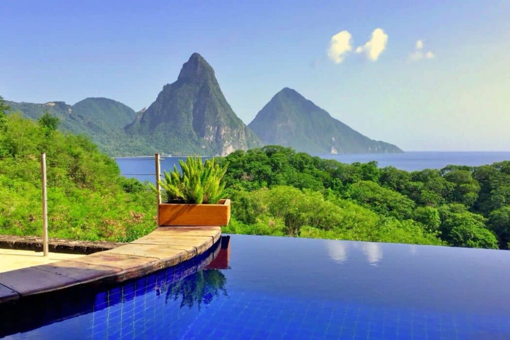 View of Gran Piton and Petit Piton in Saint Lucia - Marine Health Alliance